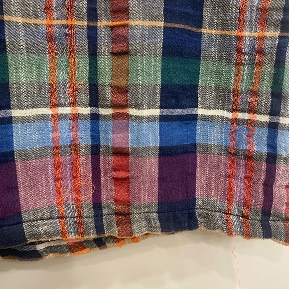 Ace & Jig Pocket Button Back Top in Multi Plaid Small - Picture 6 of 9